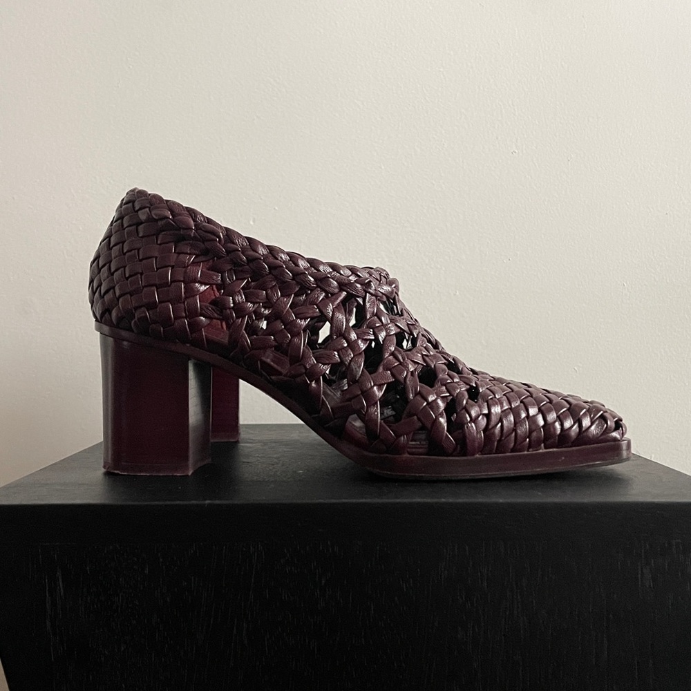 Céline A/W 2015 Braided Leather Heels - Picture 4 of 12